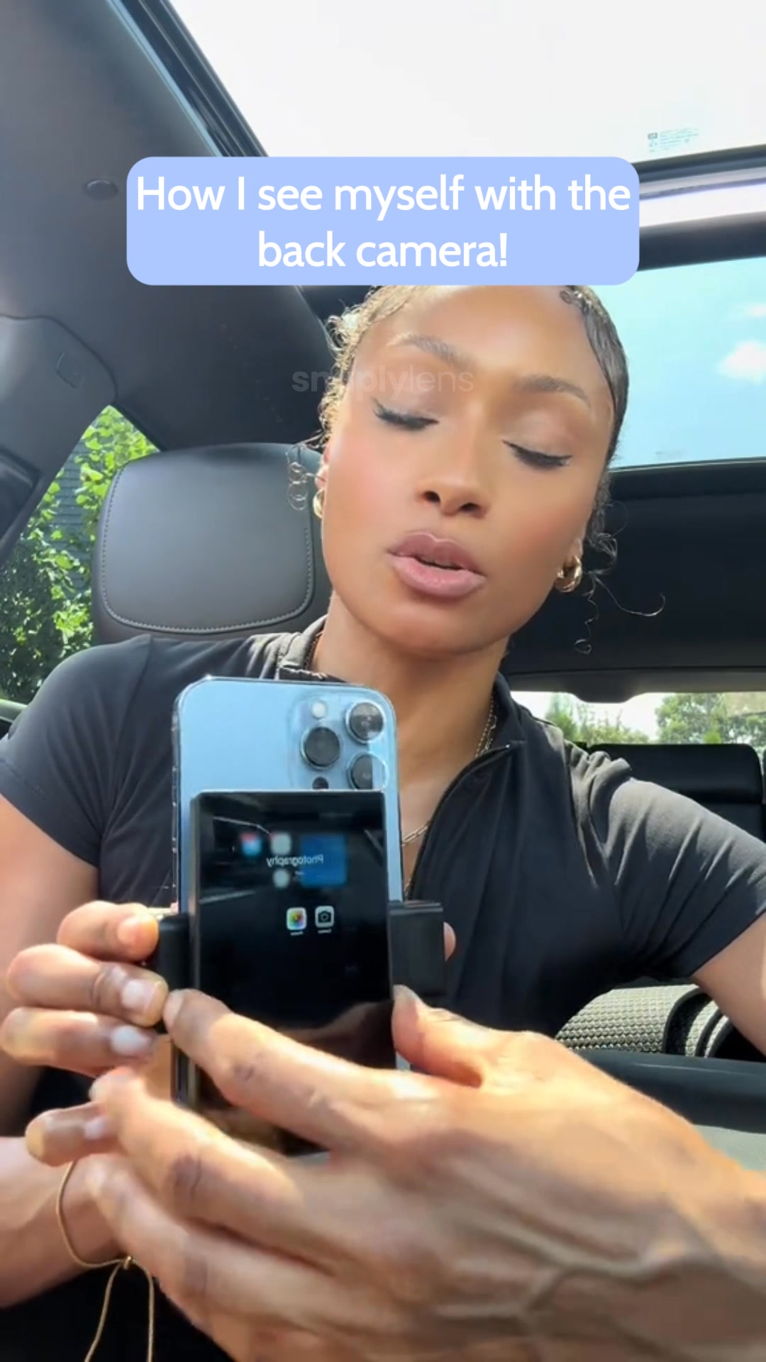 The simple trick to use your back camera