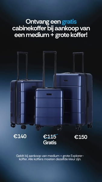 Ontvang je gratis handbagagekoffer