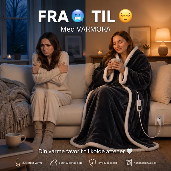 Tæppet med ærmer og varme – 50% rabat i dag.
