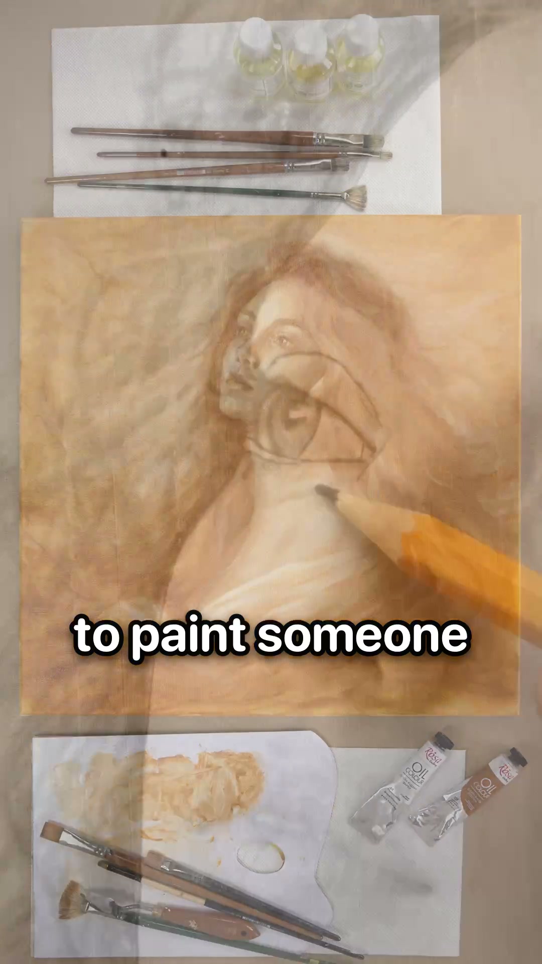Paint Dreamy One-Color Oil Portraits