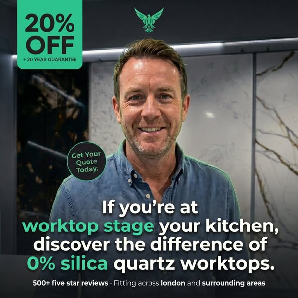 20% OFF Quartz Worktop this Month!