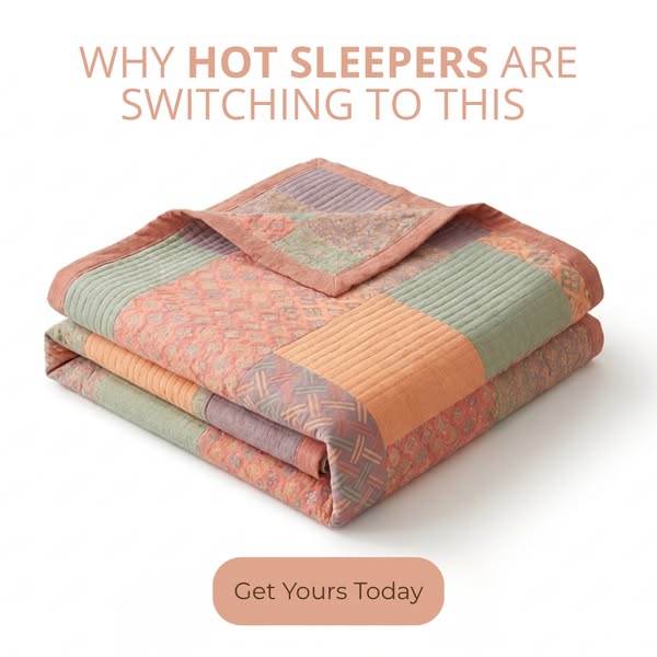 Colorful Cotton Square Quilt