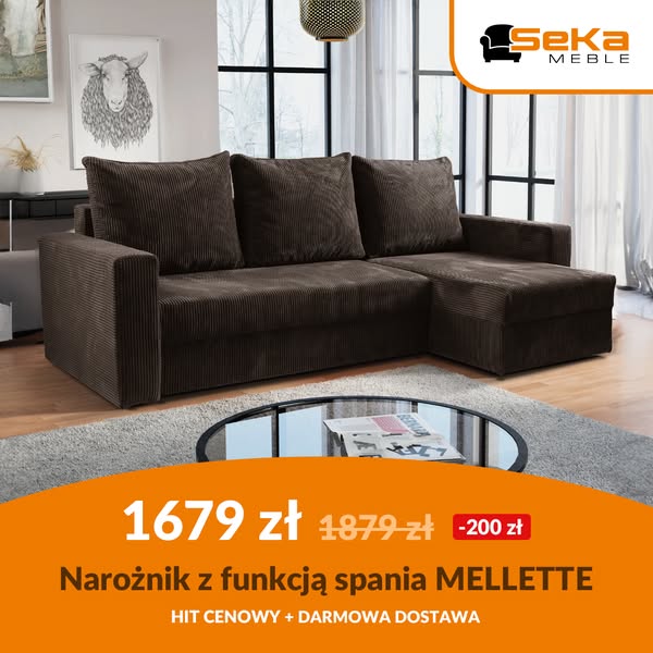 Narożnik Mellette tylko za 1679 zł - HIT CENOWY