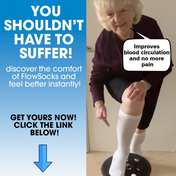 Tired of swollen, aching legs? FlowSocks™ offers the perfect solution with ease! 4.8/5