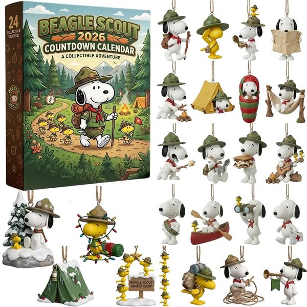 Beagle Scout 2026 Countdown Calendar – 24-Piece Hanging Ornaments