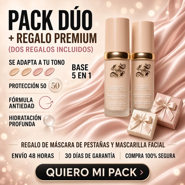 2 BASES + REGALO MASCARA PESTAÑAS + MASCARILLA FACIAL