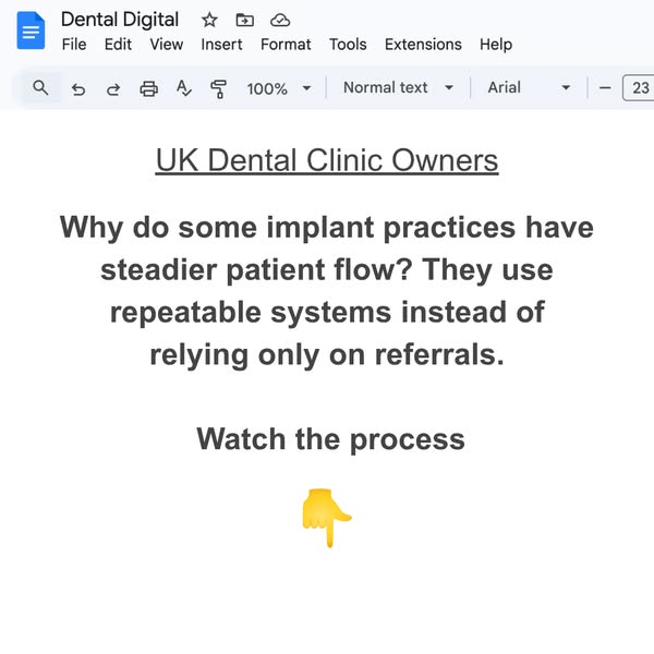 [dentists] get 3-5 new implant patients per month