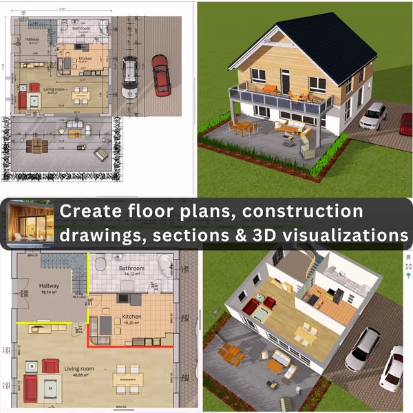 Design your floor plan in minutes – with the leading 3D CAD home planner!