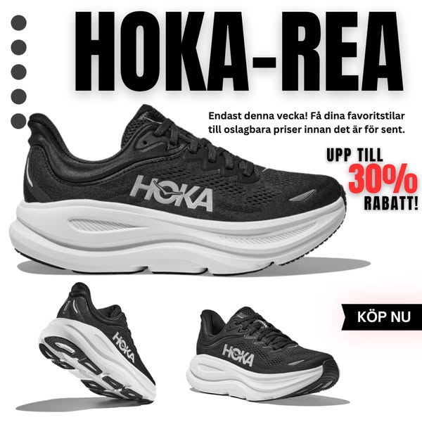 Begränsat lager! HOKA Bondi 9 med 30% rabatt hos Skogalen.se