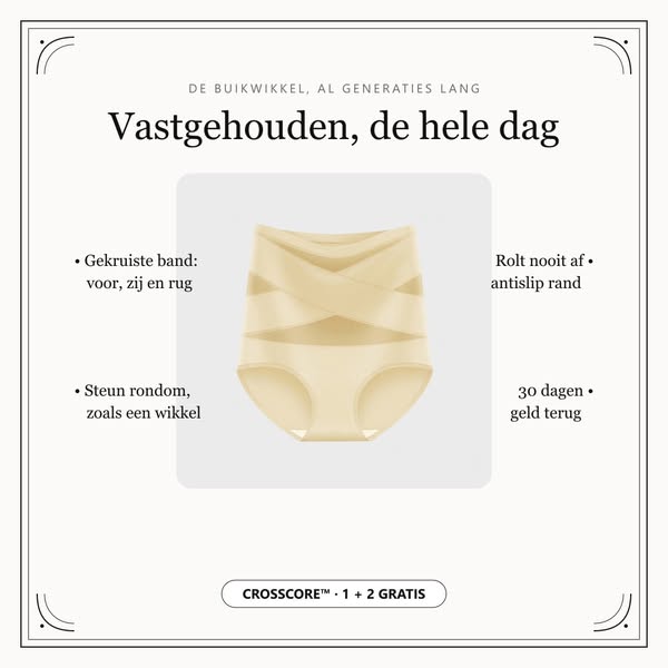 Rolt nooit af. Houdt je buik rondom vast.