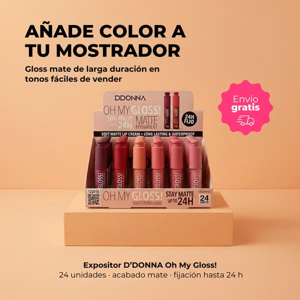 24 gloss mate para llenar de color tu mostrador