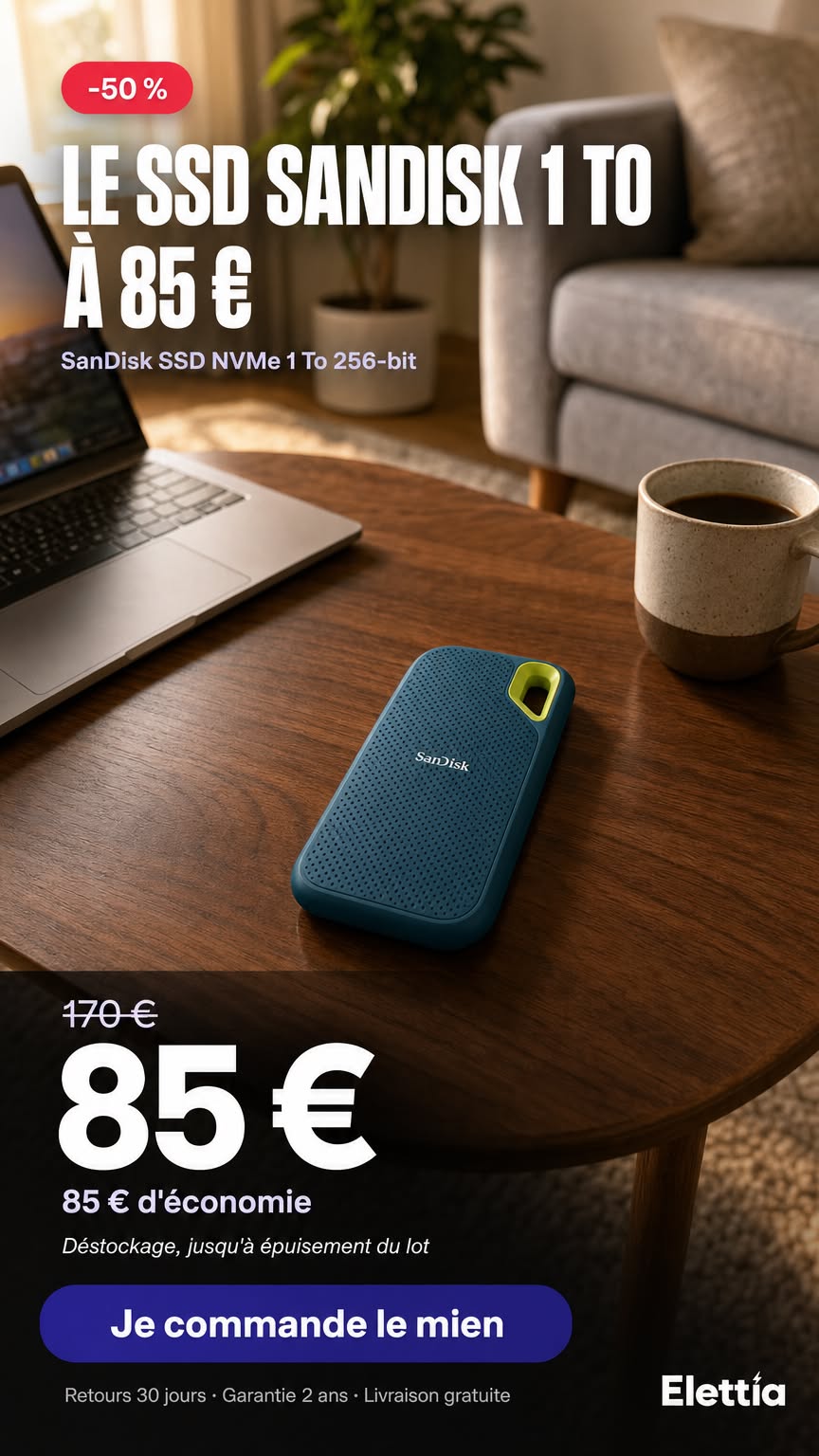 SSD 1 To à 85 €