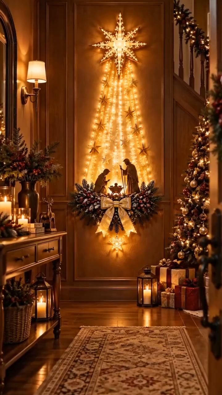 Turn an Empty Wall Into Christmas Magic