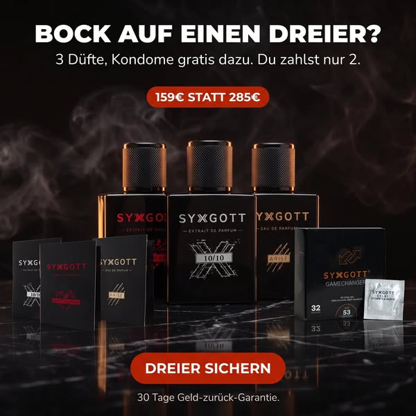 Syxgott Parfum schenkt dir einen Duft + Probenpaket + Geschenk im Wert von 30€