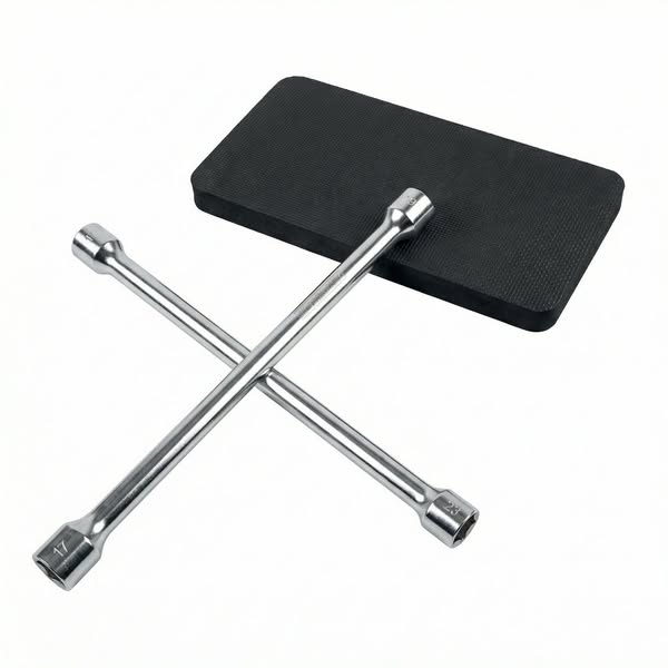 Llave de Ruedas en Cruz 4 Vías 17/19/21/23mm + Almohadilla | Parkside Oportunidades que vuelan