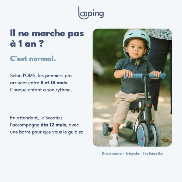 La draisienne qui accompagne ses premiers pas