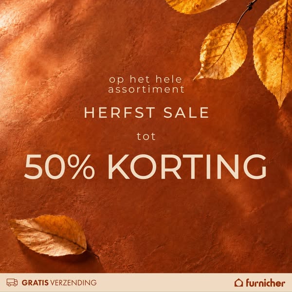 Herfst Sale. Tot 50% korting.