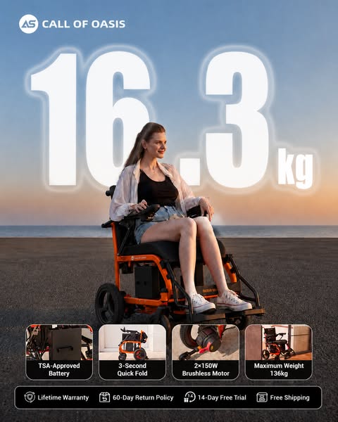 Only 16.3 kg. Easy to Take Anywhere.