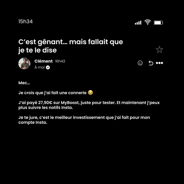 Fallait que je te le dise
