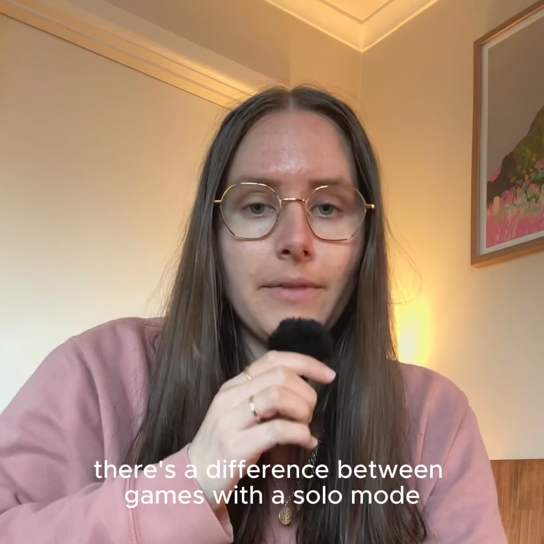 Solo games actually made for solo players
