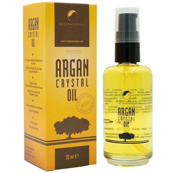 Biopharma Bio Oil Argan Crystal Oil 30ml | Βιολογικό Λάδι Argan για Θρέψη, Λάμψη & Επανόρθωση