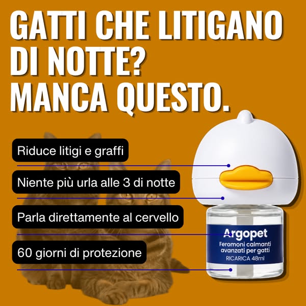 Aiuta il tuo gatto a vivere senza stress con Argopet.