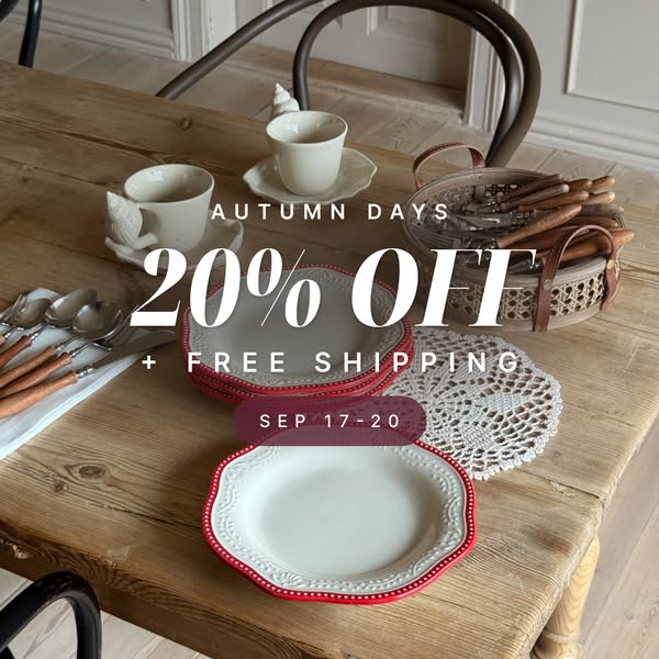 Autumn Days - 20% OFF + FREE Shipping. 17-20 Sept.