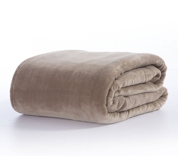 Κουβέρτα fleece nef-nef homeware yπέρδιπλη 220χ240 cosy beige