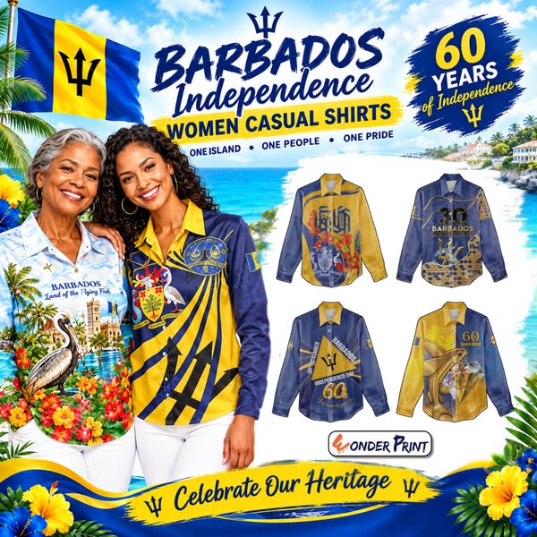 Barbados Independence Women Casual Shirt