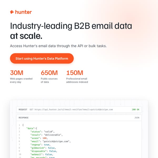 B2B email data at scale