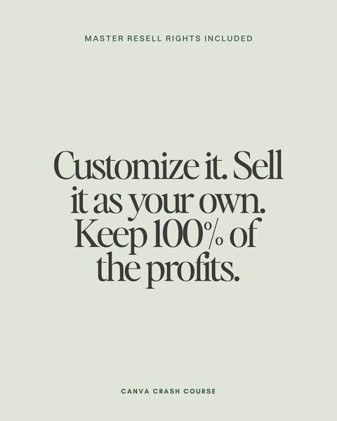 Master Resell Rights Included
