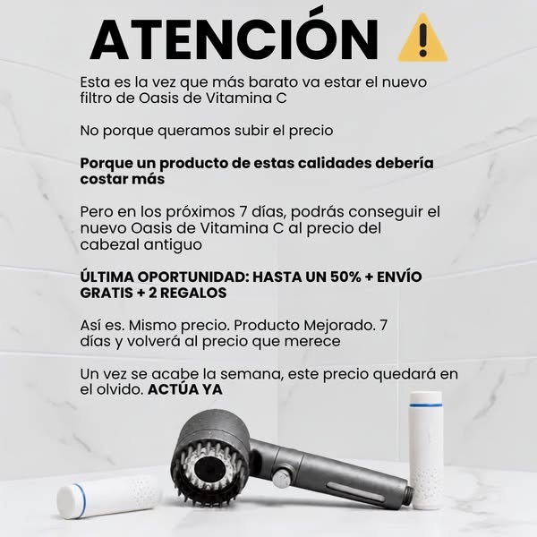 Cabezal con Sistema de Filtración 15 Etapas + Vitamina C