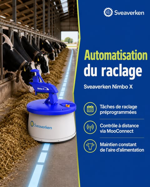 Nimbo X : robot pousse-fourrage