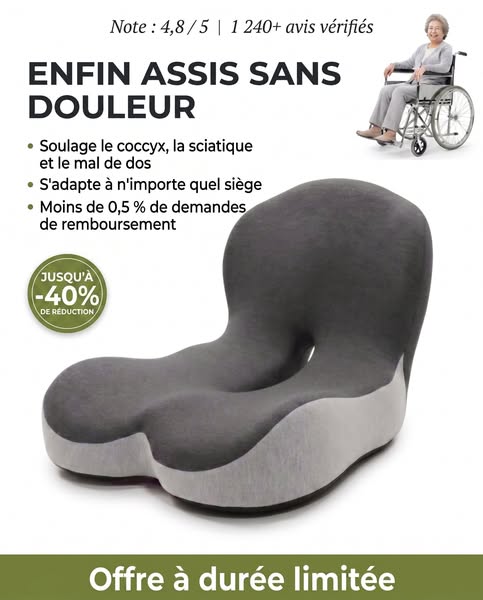 Rester assis plus de 8 heures sans avoir mal — Voici comment faire