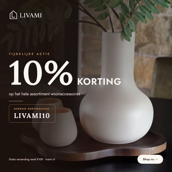 10% korting met code LIVAMI10