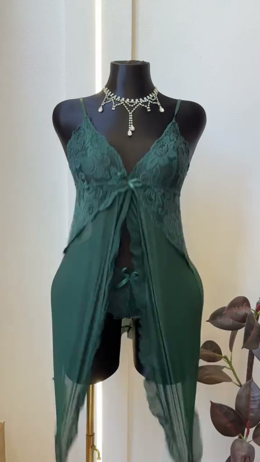 Lace Sheer Babydoll Set