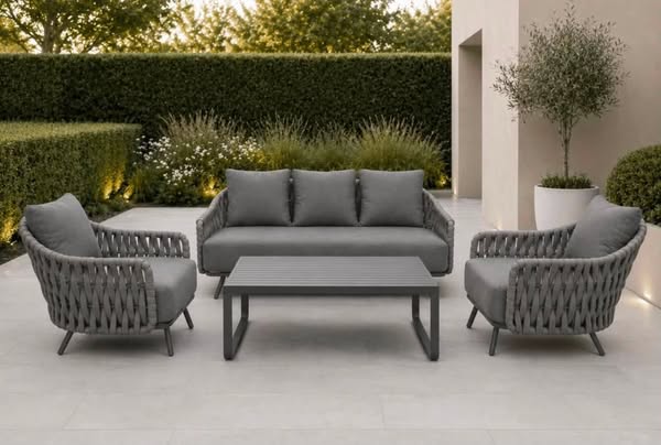 Capri Luxury Sofa Set Grey - Order by 25th August Free Parasol & Weath