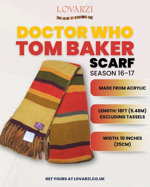 Iconic 4th Doctor Scarf
