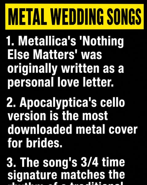 Metallica Classics Couples Use For Their Vows