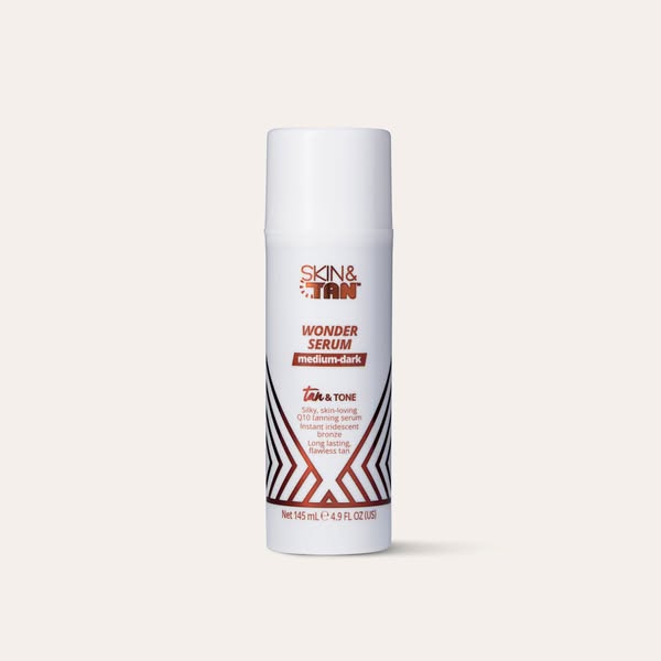 Skin & Tan Self Tanning Anti-Ageing Wonder Serum Medium-Dark 145ml - Q10, Vitamin E & Hyaluronic Acid
