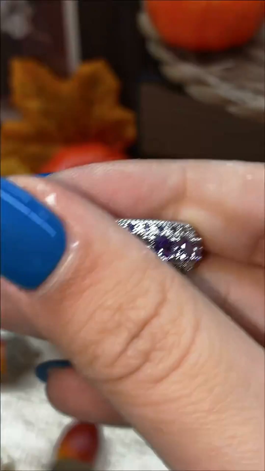 Purple Pavé Zircon Ring