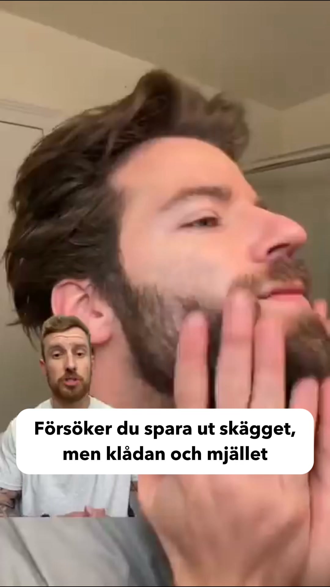 Odla skägget utan flagor.