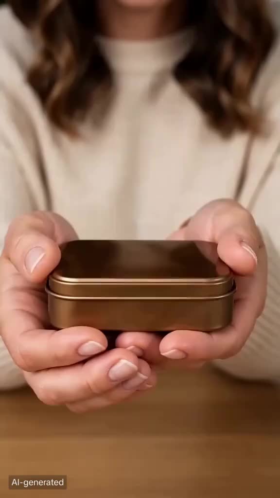 An Adorable Palm-Sized Christmas Gold Box!