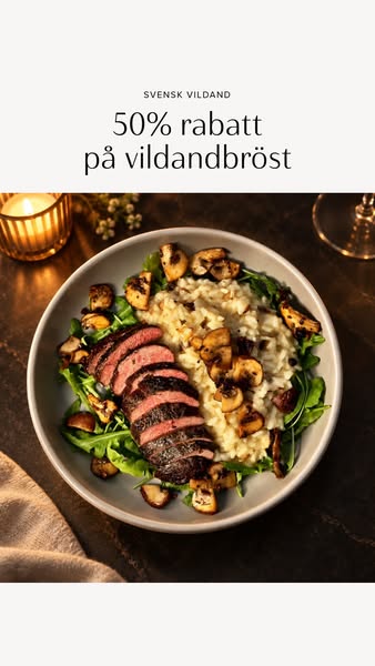 50% rabatt på vildandbröst