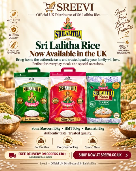 Sri Lalitha Rice Now Available in the UK