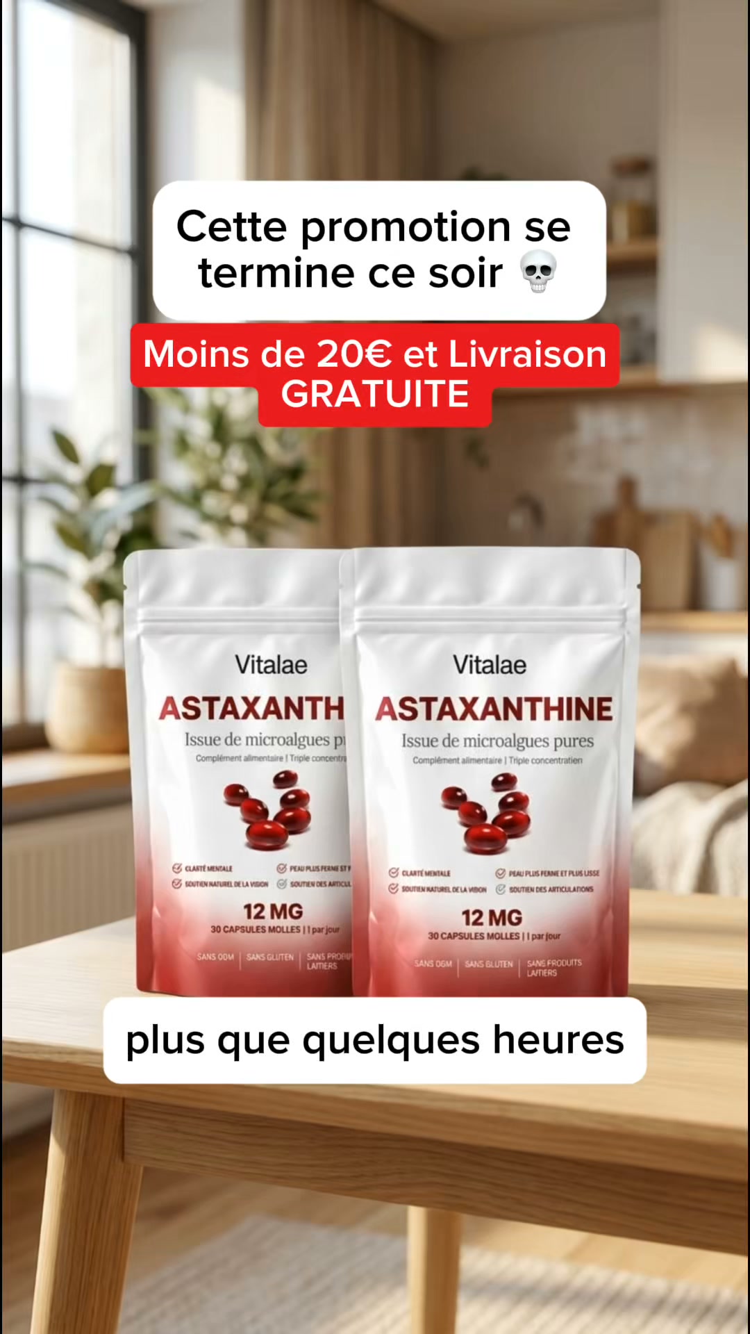 Dose clinique d'Astaxanthine — 100% naturel, 100% résultats