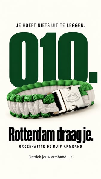 Rotterdam draag je.