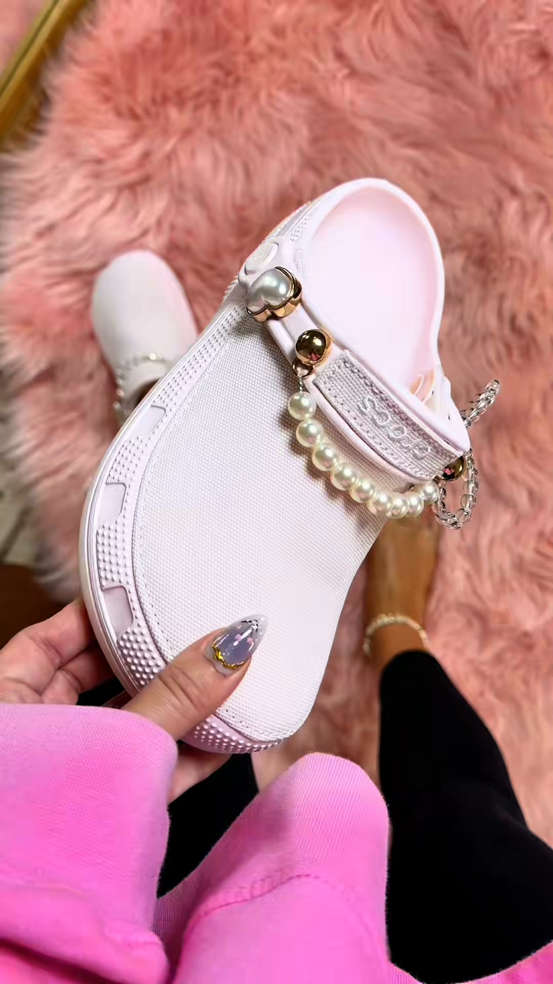 Canvas Clog In Pink
