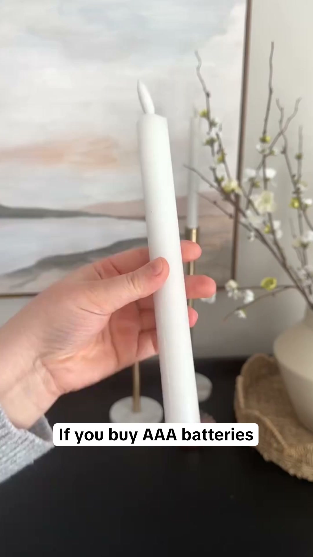Taper candles you charge. Not change.