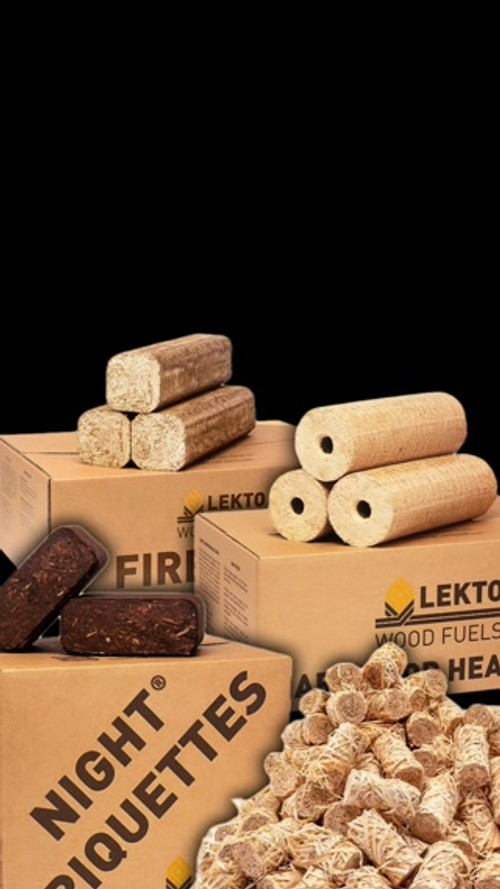 Lekto Night Briquettes burn up to 8 hours. Order now!
